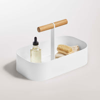Pluck Large Caddy in White - Angle 6