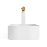 Pluck Large Caddy in White - Angle 4