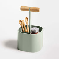 Pluck Small Caddy in Grey Green - Angle 7