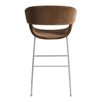 Racer Stool in Coffee Velvet - Angle 6