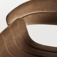Racer Stool in Coffee Velvet - Angle 7
