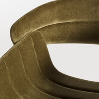 Racer Stool in Moss Velvet - Angle 7