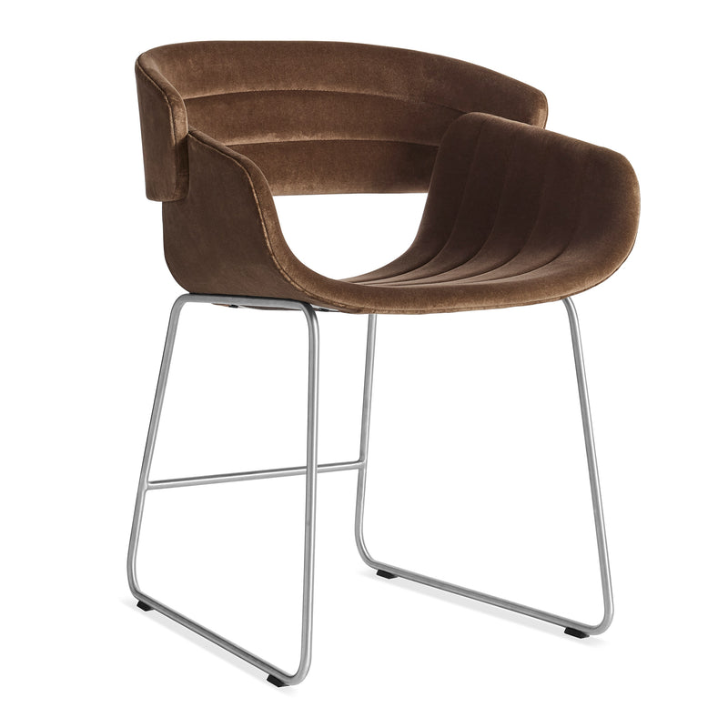 Racer Chair in Coffee Velvet