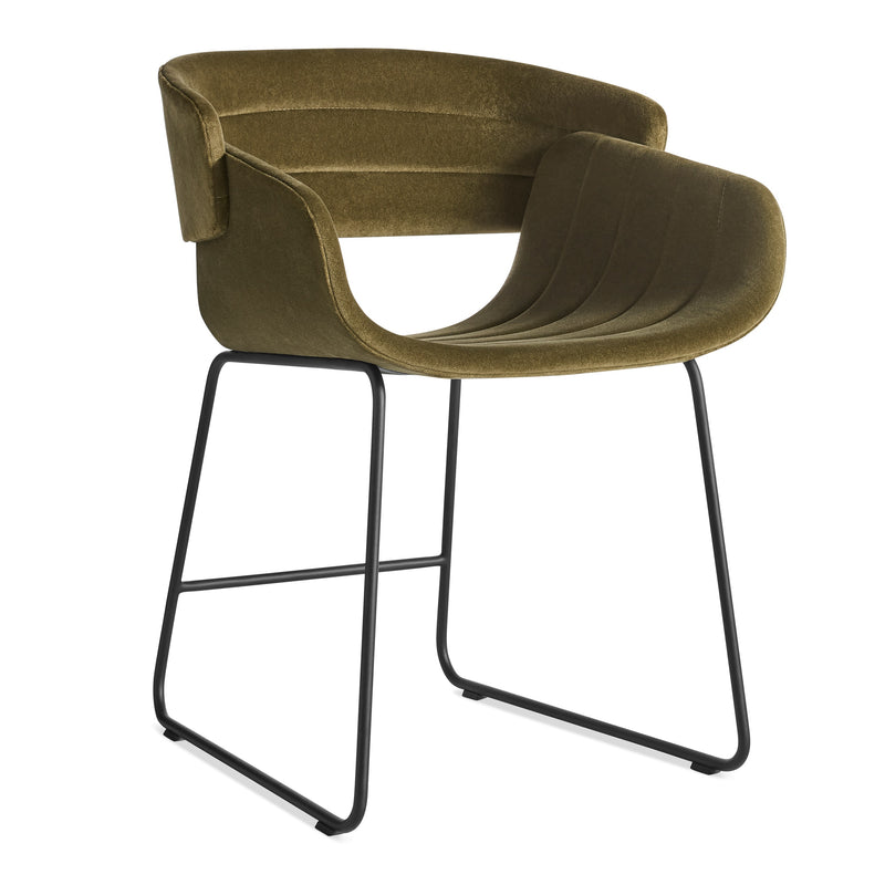Racer Chair in Moss Velvet
