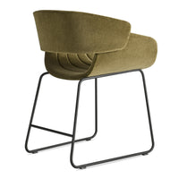 Racer Chair in Moss Velvet - Angle 4
