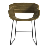Racer Chair in Moss Velvet - Angle 1