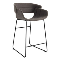 Racer Stool in Toohey Charcoal - Angle 2