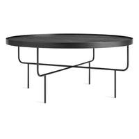 Roundhouse Coffee Table in Black on Oak - Angle 7