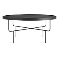 Roundhouse Coffee Table in Black on Oak - Angle 1