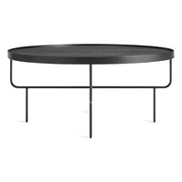 Roundhouse Coffee Table in Black on Oak - Angle 8