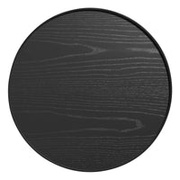Roundhouse Low Side Table in Black on Oak - Angle 4