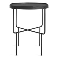 Roundhouse Tall Side Table en Black on Oak - ángulo 7