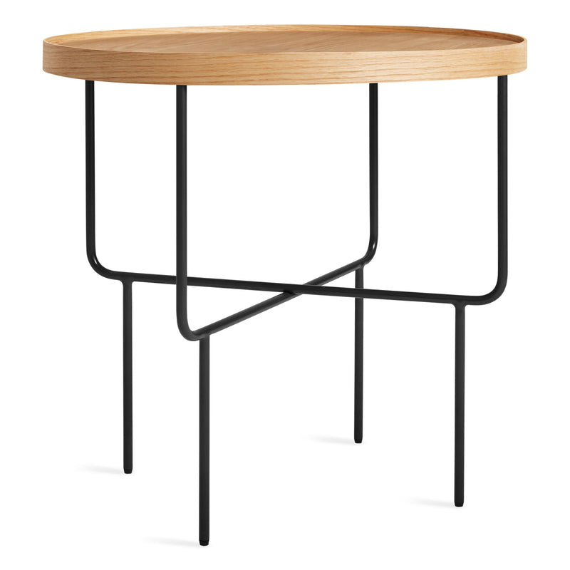 Roundhouse Tall Side Table in White Oak