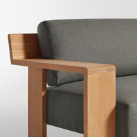 Ridge Outdoor Sofa in Toohey Charcoal - Angle 8
