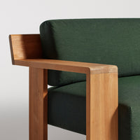 Ridge Outdoor Sofa in Sunbrella Ivy - Angle 8