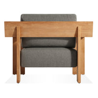Ridge Outdoor Lounge Chair in Toohey Charcoal - Angle 6