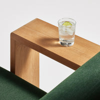 Ridge Outdoor Sofa in Sunbrella Ivy - Angle 10
