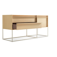 Rule 1 Door / 2 Drawer Console in Maple - Angle 8