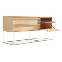 Rule 1 Door / 2 Drawer Console in Maple - Angle 6