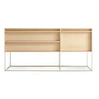 Rule 1 Door / 2 Drawer Console in Maple - Angle 1