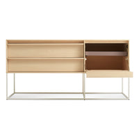 Rule 1 Door / 2 Drawer Console in Maple - Angle 7
