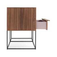 Rule 1 Door / 2 Drawer Console in Walnut - Angle 8