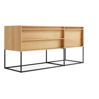 Rule 1 Door / 2 Drawer Console in White Oak - Angle 3