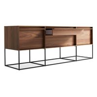 Rule 2 Door / 2 Drawer Console in Walnut - Angle 5
