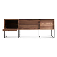 Rule 2 Door / 2 Drawer Console in Walnut - Angle 2