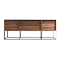 Rule 2 Door / 2 Drawer Console in Walnut - Angle 1