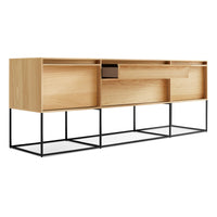 Rule 2 Door / 2 Drawer Console in White Oak - Angle 5
