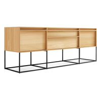 Rule 2 Door / 2 Drawer Console in White Oak - Angle 3
