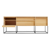 Rule 2 Door / 2 Drawer Console in White Oak - Angle 2