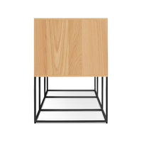 Rule 2 Door / 2 Drawer Console in White Oak - Angle 6