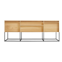 Rule 2 Door / 2 Drawer Console in White Oak - Angle 1