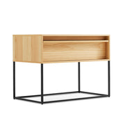 Rule Nightstand in White Oak - Angle 2