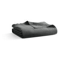 Rainy Linen Throw in Charcoal - Angle 1