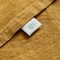 Rainy Linen Throw in Mustard - Angle 7