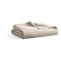 Rainy Linen Throw in Putty - Angle 1