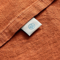 Rainy Linen Throw in Tomato - Angle 7