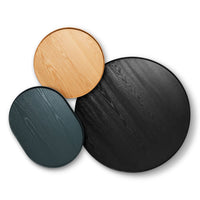 Roundhouse Tall Side Table en Black on Oak - ángulo 10