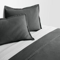 Ripple Coverlet Set in Charcoal / Charcoal - Angle 5