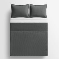 Ripple Coverlet Set in Charcoal / Charcoal - Angle 8