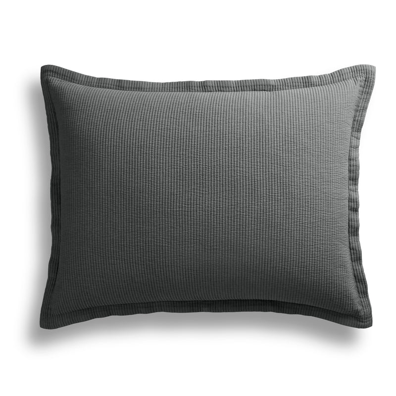 Ripple Coverlet Set in Charcoal / Charcoal