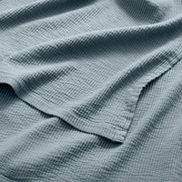 Ripple Coverlet Set in Grey Blue / Putty Stitch - Angle 7