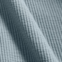 Ripple Coverlet Set in Grey Blue / Putty Stitch - Angle 6