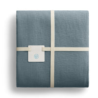 Ripple Coverlet Set in Grey Blue / Putty Stitch - Angle 9