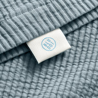 Ripple Coverlet Set in Grey Blue / Putty Stitch - Angle 10