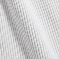 Ripple Coverlet Set in White / Putty Stitch - Angle 6