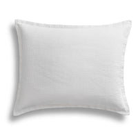Ripple Coverlet Set in White / Putty Stitch - Angle 2